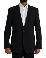 Blazer per cappotto a petto singolo martini nero