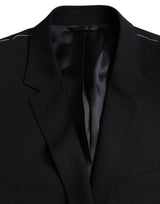 Blazer per cappotto a petto singolo martini nero