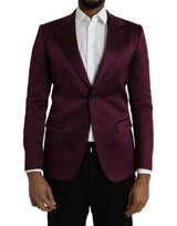 Blazer de seda de seda granate