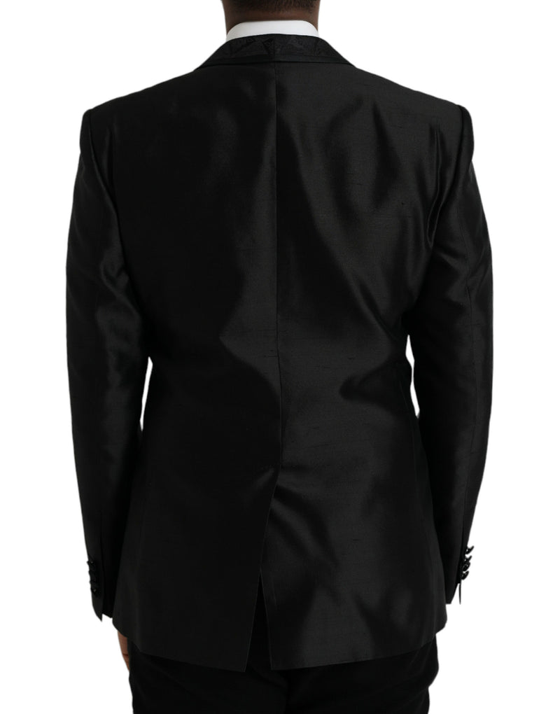 Blazer per cappotto a petto singolo martini nero