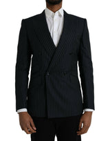 Black Stripe Sicilia Διπλό στήθος Blazer