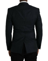 Black Stripe Sicilia Διπλό στήθος Blazer