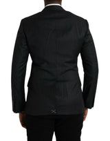 Black Stripe Martini Single Beasted Coat Blazer