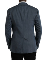 Μπλε λινά Napoli Single Beasted Coat Blazer