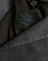 Μπλε λινά Napoli Single Beasted Coat Blazer