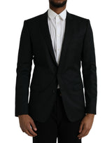 Black Wool Martini Single Breasted Blazer