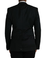 Black Wool Martini Single Breasted Blazer