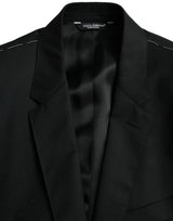 Black Wool Martini Single Breasted Blazer