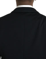 Black Wool Single Beasted Coat Blazer