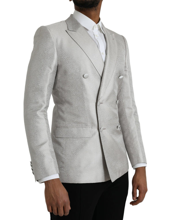 Off White Martini Blazer de doble pecho