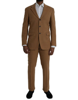 Brown Cashmere 2 Piece Suckted Suit