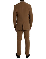 Brown Cashmere 2 Piece Suckted Suit