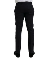 Pantalon formel slim en laine bleu foncé