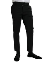 Pantalon formel robe mince en laine noire