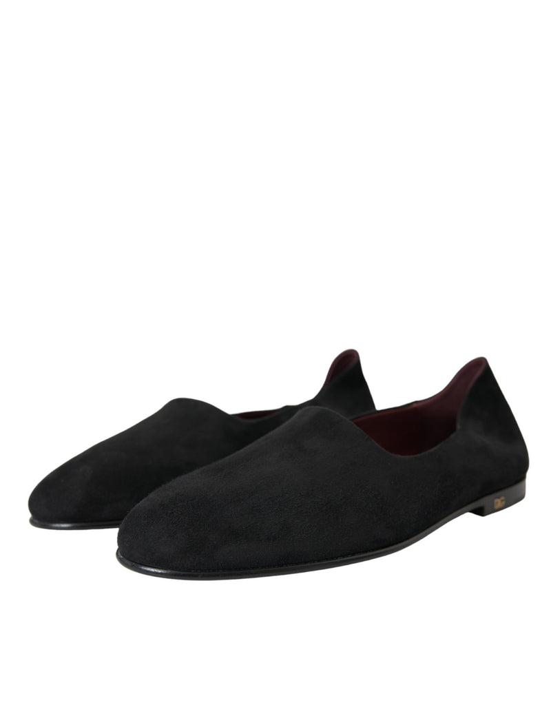 Mocasines de gamuza negra Slip On Zapatos