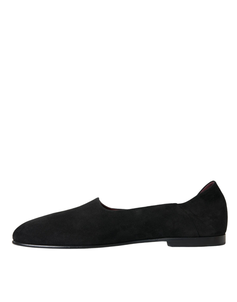 Mocasines de gamuza negra Slip On Zapatos