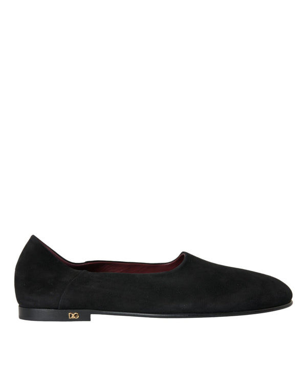 Mocasines de gamuza negra Slip On Zapatos