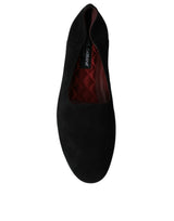 Mocasines de gamuza negra Slip On Zapatos