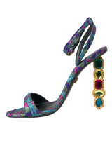 Chaussures de sandales de cristaux Jacquard Crystals multicolores