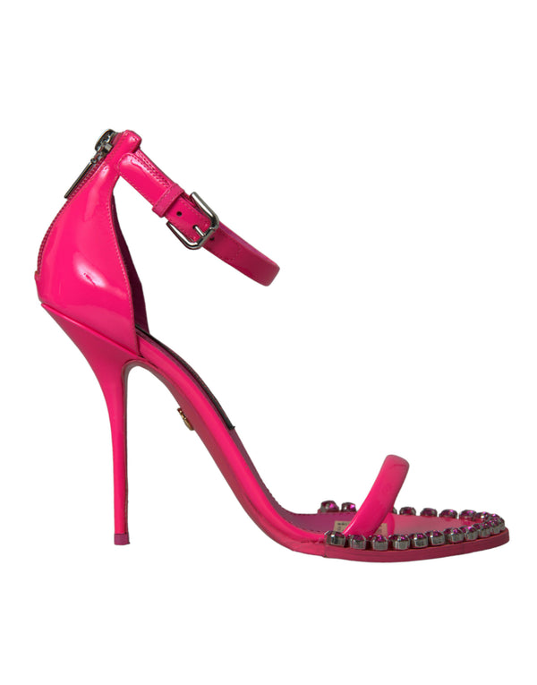 Talons en cuir rose chaussures sandales