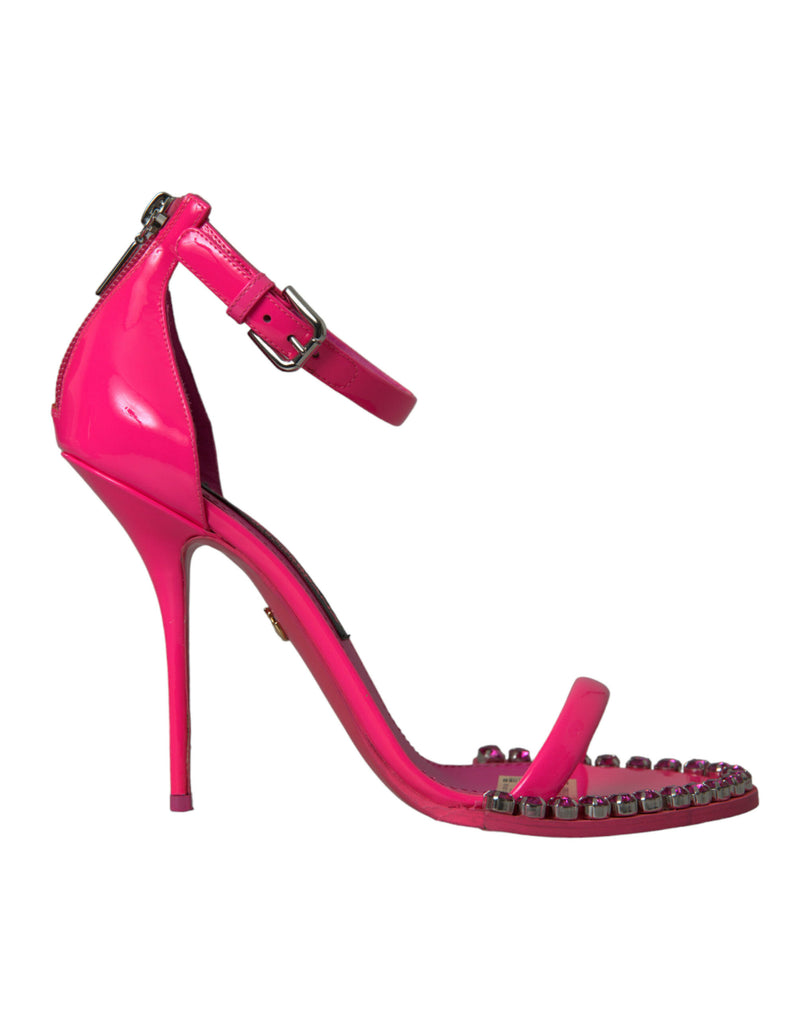 Teli in pelle rosa Crystal Sandals Scarpe