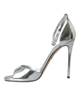 Silver Keira en cuir talons Sandals Chaussures