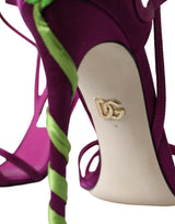 Talons satin de fleur violette chaussures sandales