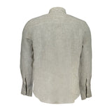 Camisa de lino gris