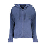 Blauer Baumwollpullover