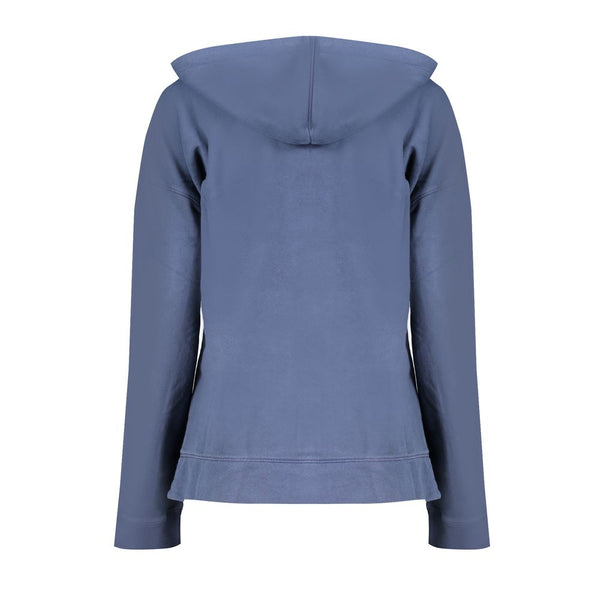 Blauer Baumwollpullover