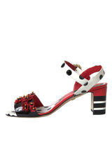 Mehrfarbige Blumenkristallleder -Sandalen Schuhe