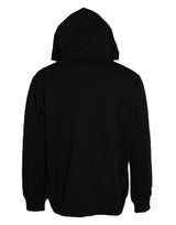 Black Cotton Hooded Sweatshirt Sweater