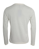 Magitore pullover bianco di cotone bianco di cotone bianco