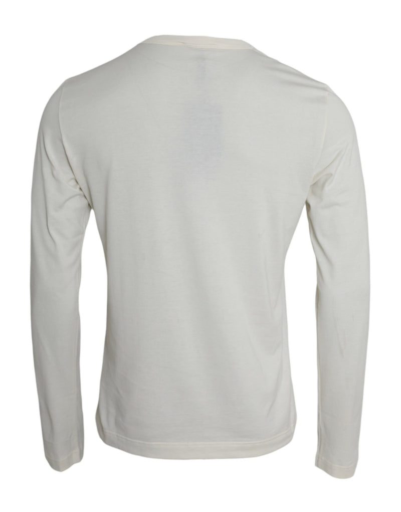 Magitore pullover bianco di cotone bianco di cotone bianco