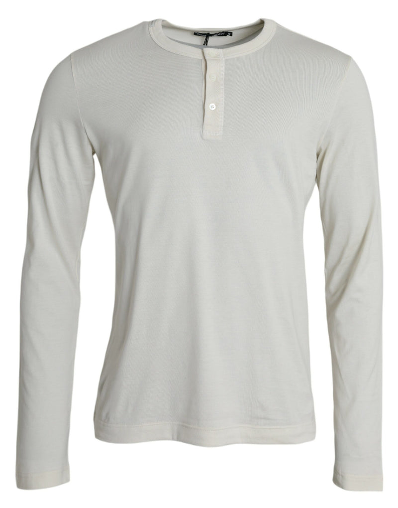 Magitore pullover bianco di cotone bianco di cotone bianco