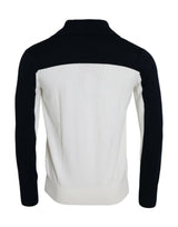 Maglione bianco a camicia bianca di Sicilia nero Henley