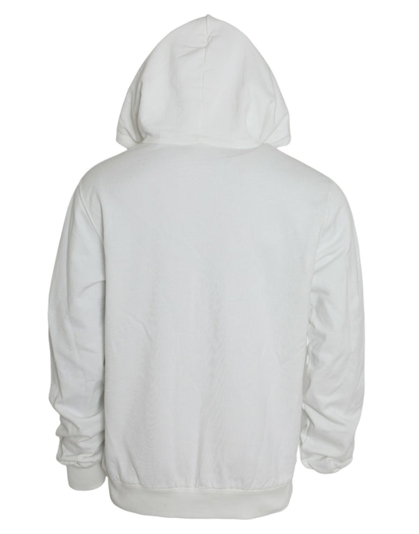 Maglione di felpa per pullover con cappuccio di cotone bianco