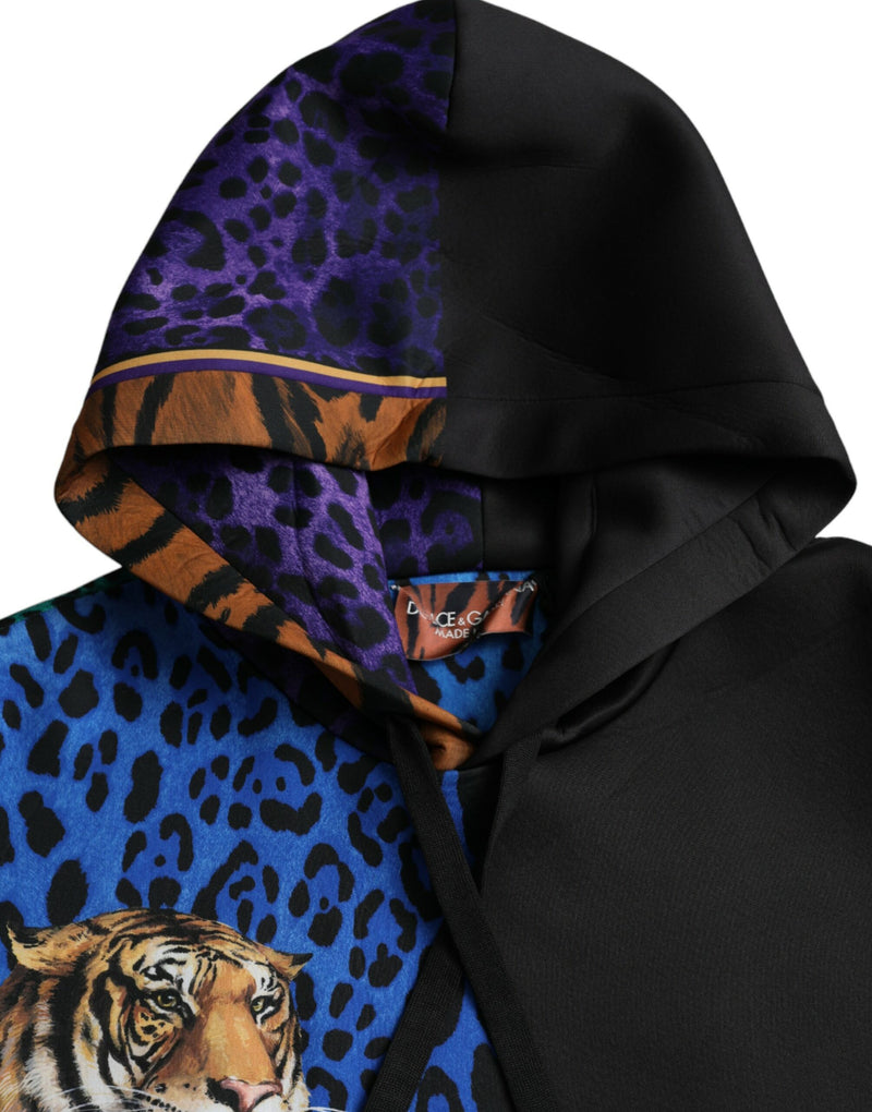 Multicolor Tiger -Kapuzen -Sweatshirt -Pullover