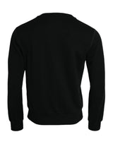 Schwarze Baumwollwäsche -Sweatshirt -Pullover