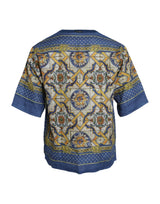 Multicolor Majolica Leinen Kurzarm T-Shirt