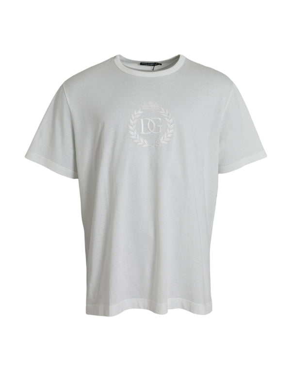 T-shirt de Crewneck en coton en relief en relief en relief