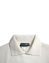 T-shirt de chemise Henley à collier de DG blanc