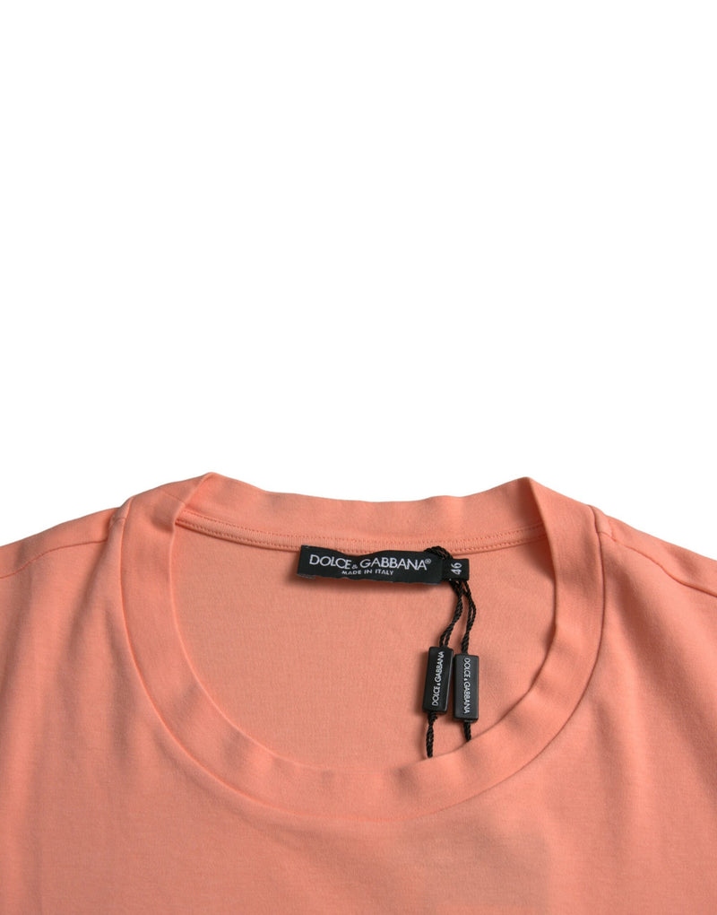 Coral Cotton Logo Logo Print Short Sleeve T-Shirt