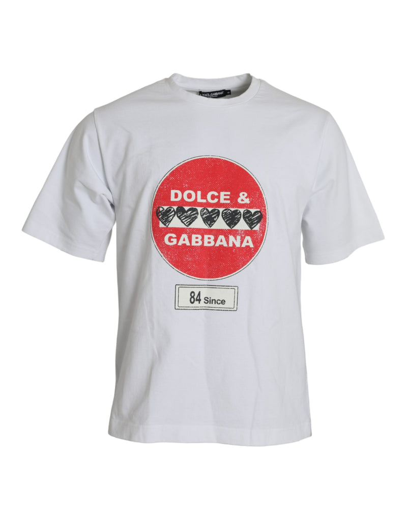 Camiseta de manga corta de la tripulación de algodón blanco