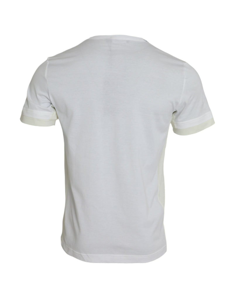 Camiseta de manga de mangas cortas de bolsillo de algodón blanco