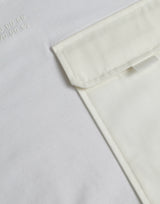 White Cotton Pocket Short Sleeves T-shirt