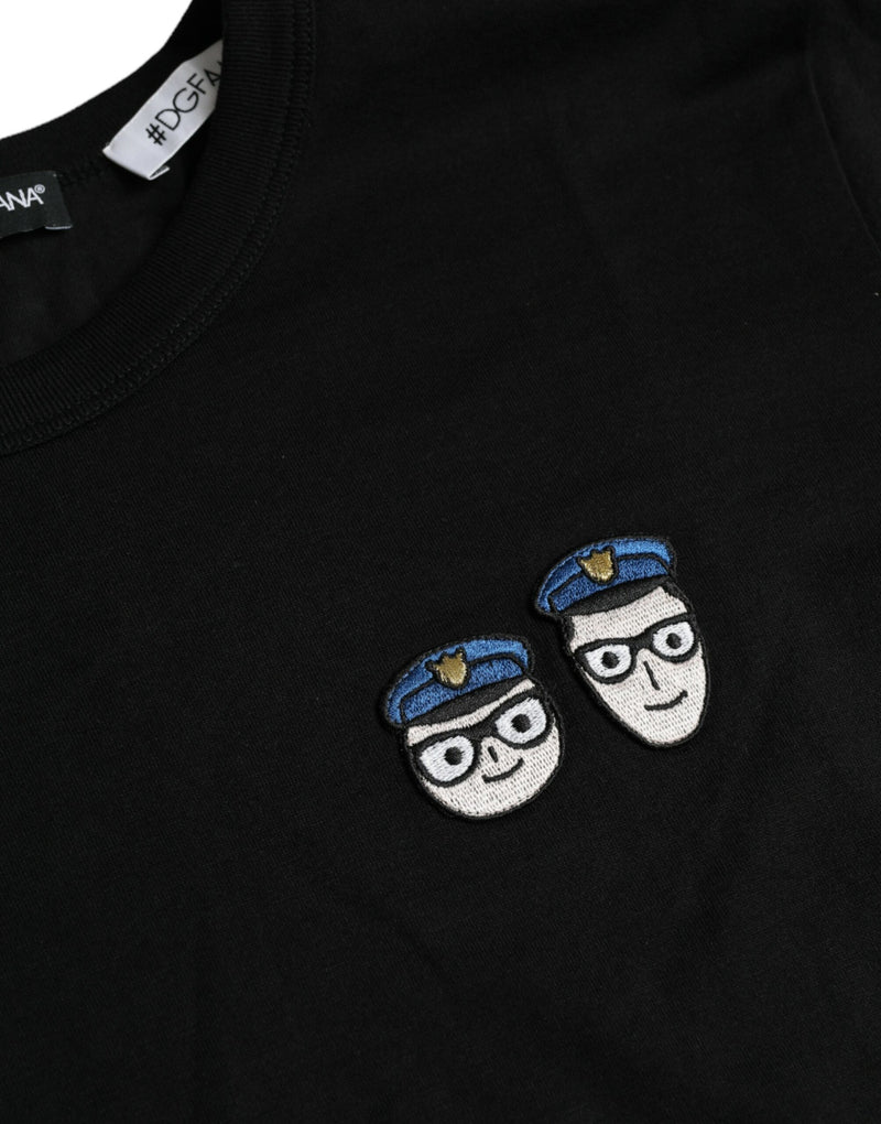 Schwarz #dgfamily bottelcrew neck T-Shirt