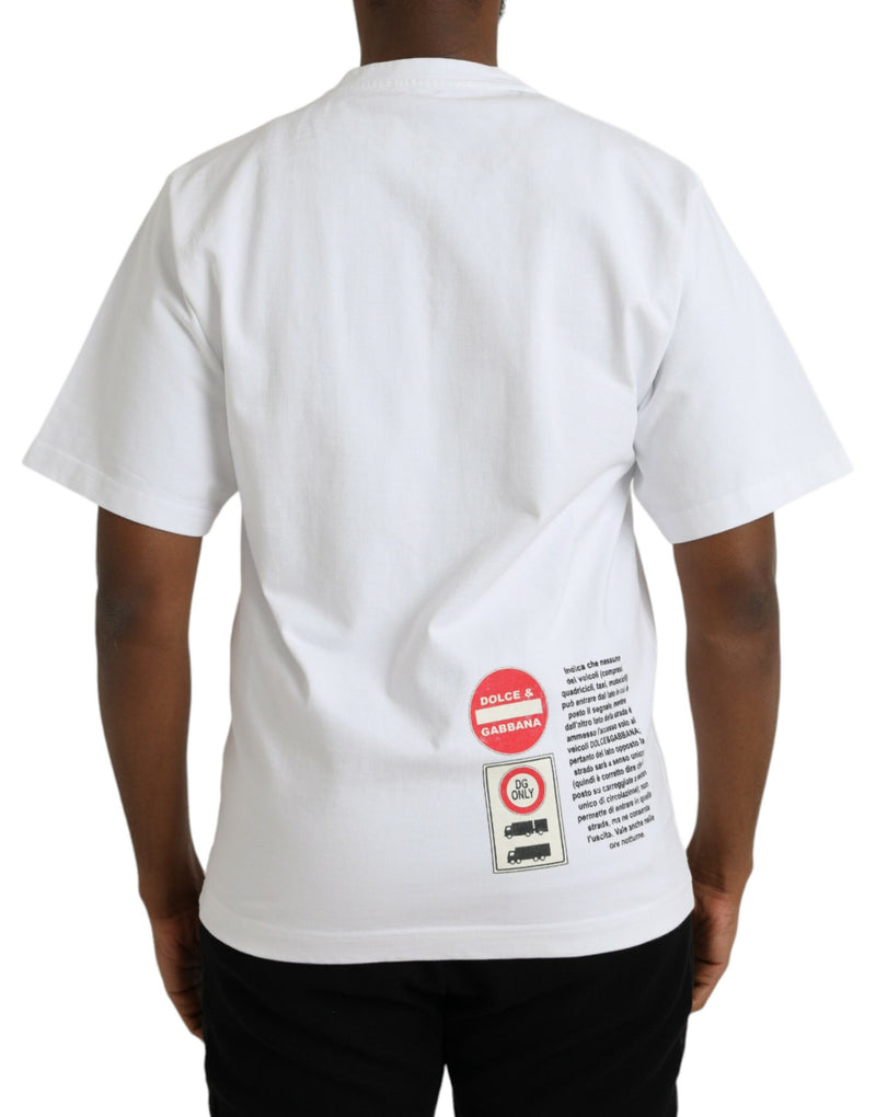 Camiseta de manga corta de la tripulación de algodón blanco