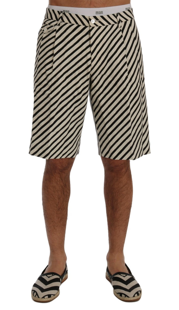 Streifen Hanf Casual Shorts