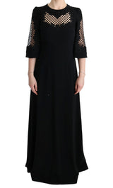 Robe maxi à floral noir élégant